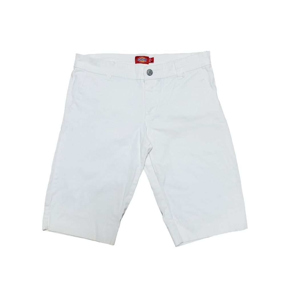 Vintage y2k 2000s Junior Womens White Dickies Bermuda Shorts Capri Pants